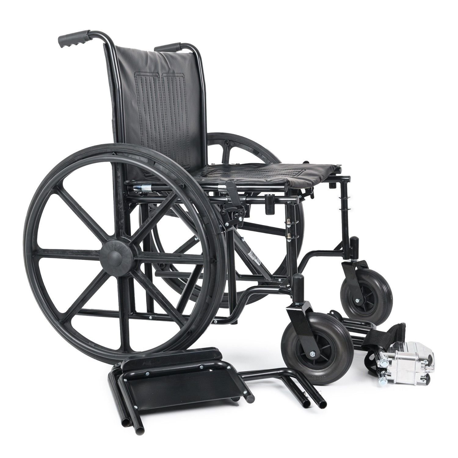 Kiralık Büyük Beden Manuel Tekerlekli Sandalye 3 Büyük beden tekerlekli sandalyenin hareketli yan kolçakları