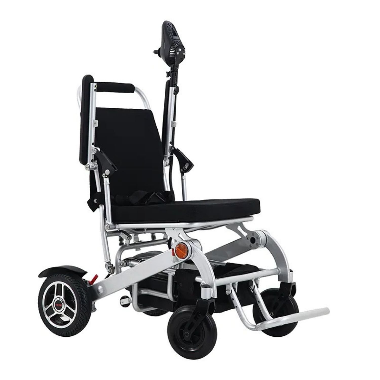 Kiralık Hafif Akülü Tekerlekli Sandalye 3 Hafif akülü tekerlekli sandalyenin kolay katlanma mekanizması