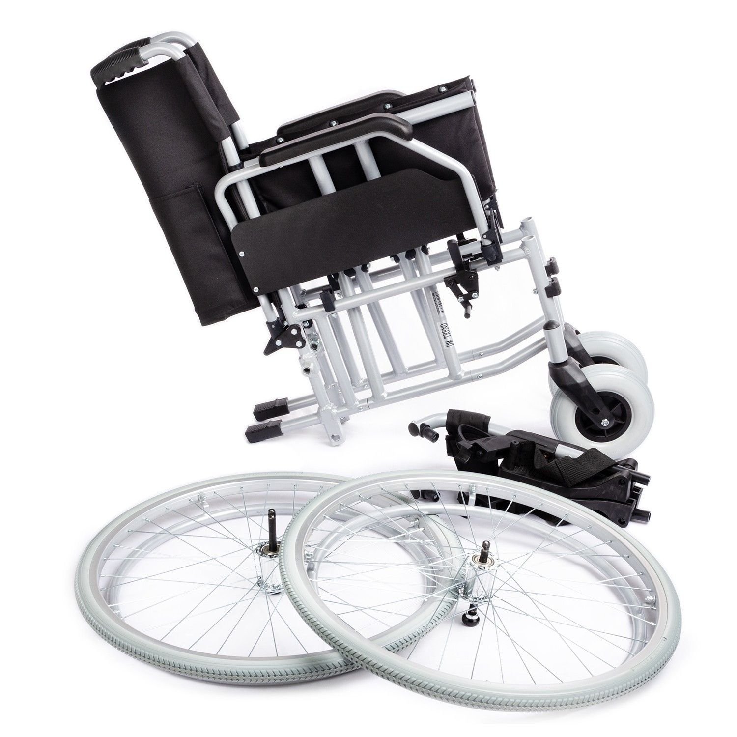 Kiralık Hafif Alüminyum Tekerlekli Sandalye 4 Alüminyum tekerlekli sandalyenin refakatçi freni